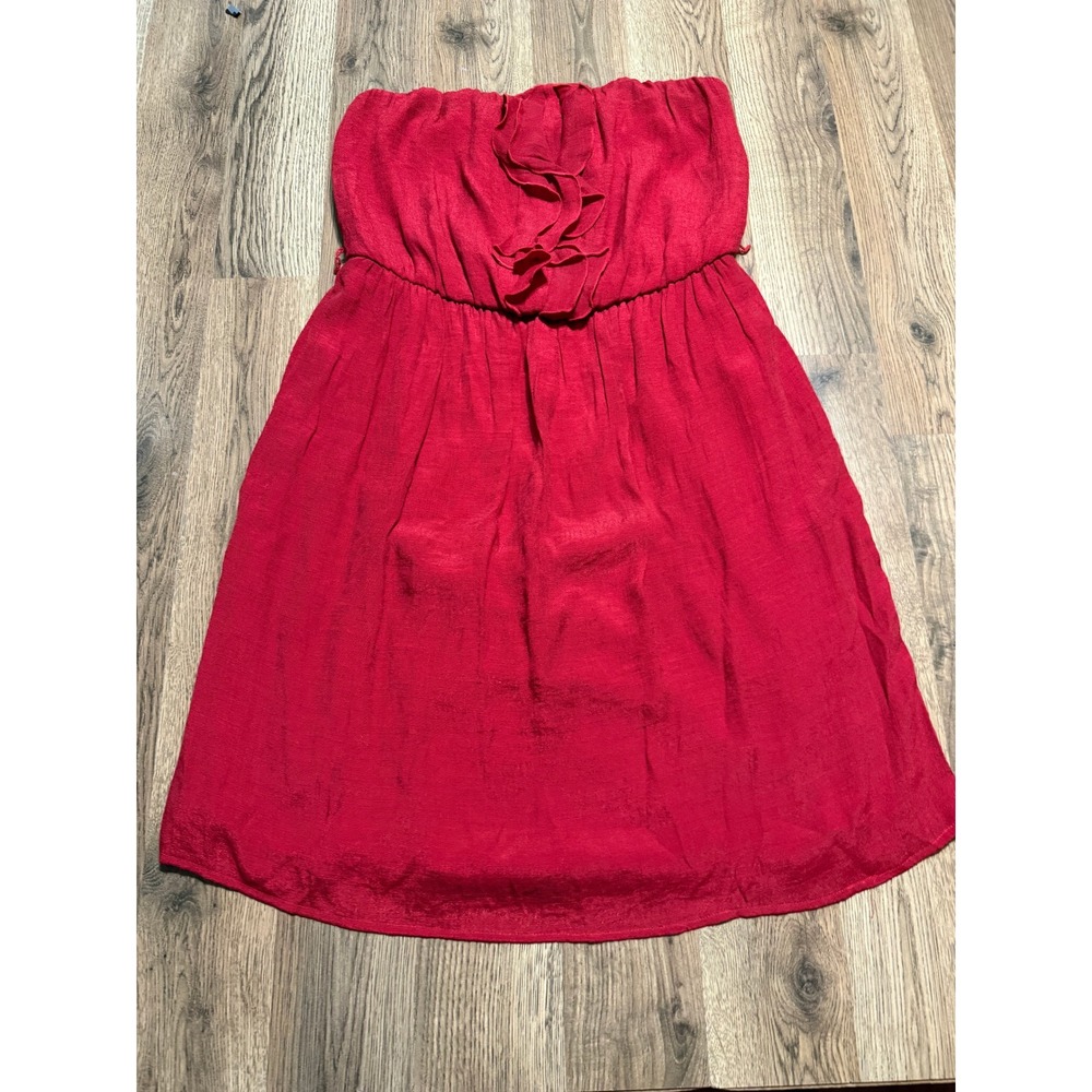 Maurices Dress Women's Size Large Red Strapless Mini Dress